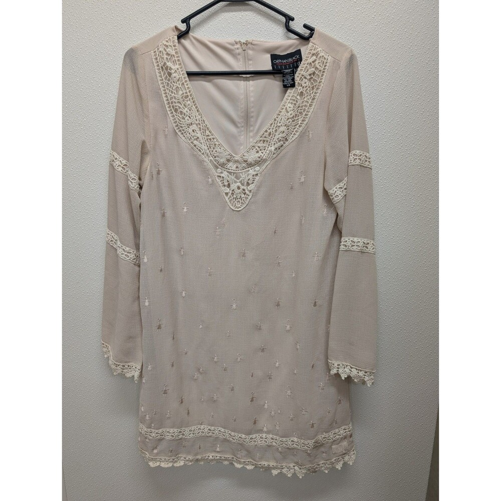Women's Large ORPHAN BLACK HELENA "WEDDING" DRESS Boho Festival Rodeo Vacation